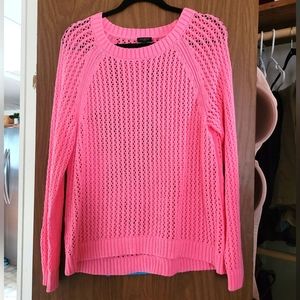 Talbots hot pink sweater petite XL